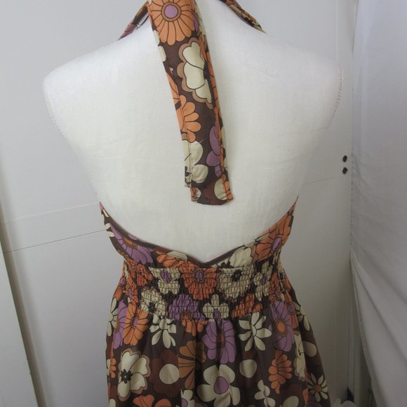 Romwe Sundress Retro Daisy Halter Dress 60's Sixties Size Small - Picture 6 of 9